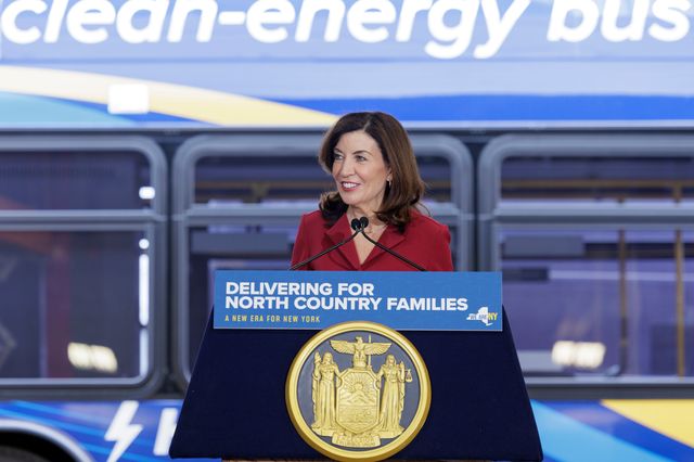 Governor Kathy Hochul at a news conference April 26.